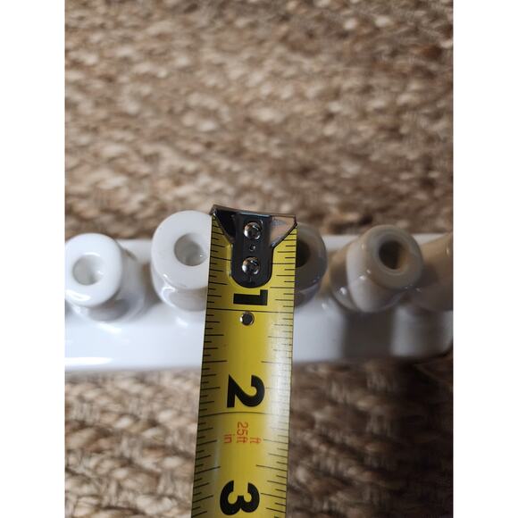 Mud Pie Happy Hanukkah White Ceramic Menorah Jewish Candle Holder Christmas - Picture 9 of 10